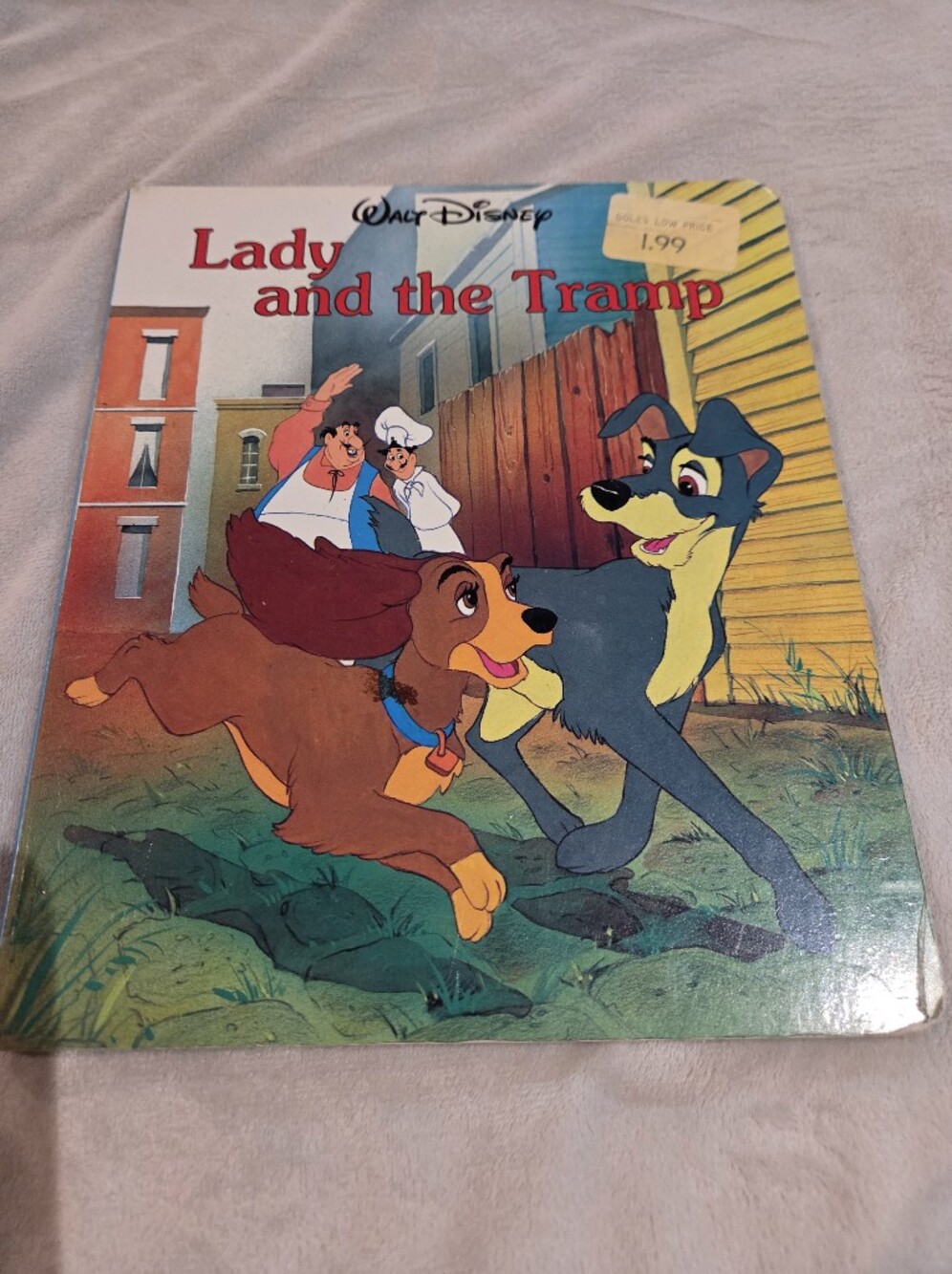 Vintage Walt Disney's Lady and the Tramp Twin Books Board Book